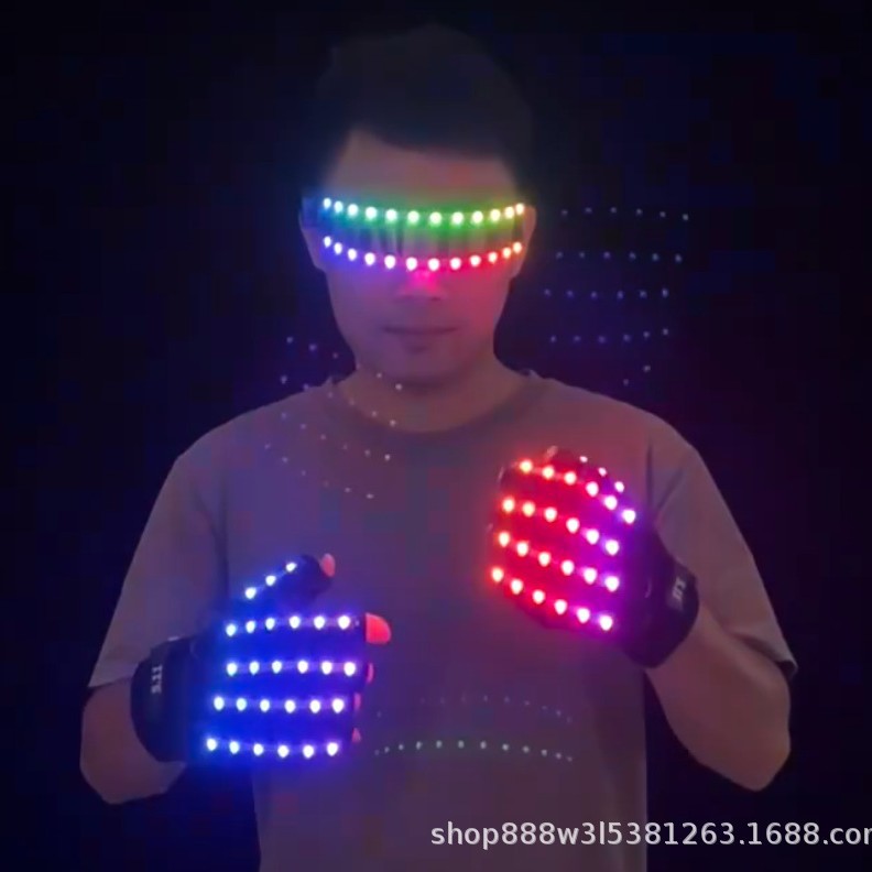 LED luminoso globo flashing discoteca bailarín atmósfera prop bar ktv espectáculo escenario guantes gafas