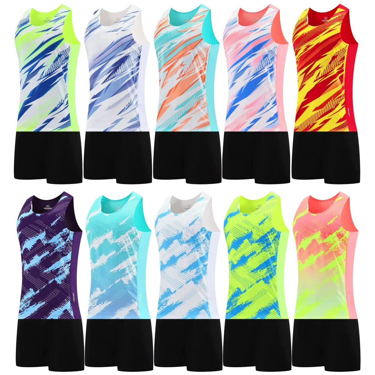 Спортивный костюм для детей, мужской и женский тренировочный жилет, шорты, марафон, беговые соревнования, спортивные костюмы