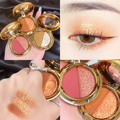 Capel Dual Color Eyeshadow Palette Pumpkin Orange High Gloss Matte Earthy Eggplant Plum Color Cowherd Mashed Potato Eyeshadow