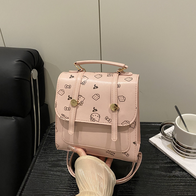 2025 New Retro Single-Shoulder Crossbody Bag Niche Kt Cat Versatile Trendy Casual Personality Handbag Shoulder Bag 2025 New Retro Single-Shoulder Crossbody Bag Niche Kt Cat Versatile Trendy Casual Personality Handbag Shoulder Bag