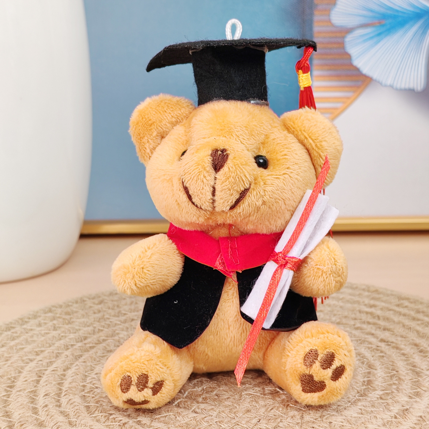 Gorra de doctorado de graduación de venta caliente Gorra de Oxford Colgante de felpa de oso Lote Ceremonia de graduación Joyas de colgante de felpa de doctorado