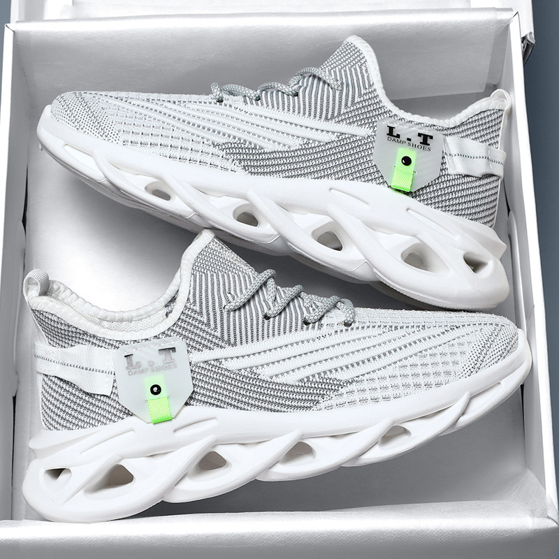 2024 verano nuevo coco zapatos de moda moda moda moda casual zapatos deportivos de moda para hombres zapatos de malla transpirables blancos para hombres