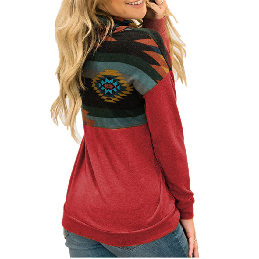 Sun Totem Print High-Collar Hooded Sweatshirt NSYHY106857