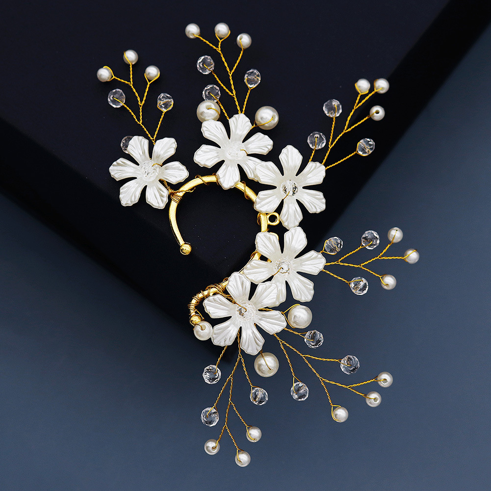 Party, Date Occasion 1 Piece Elegant Lady Flower Acrylic Alloy Ear Cuffs Ear Hanging