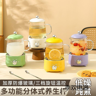 Multifunctional Mini Scented Tea Health Pot Electric Heating Cup Heating Small Glass Office Tea Kettle Dormitory Home