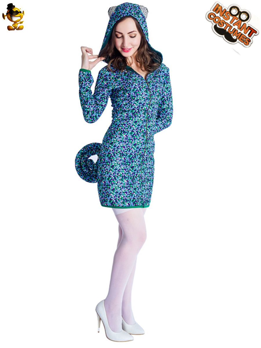 Adulto de las mujeres grandes divertido Camaleón de una sola pieza pijamas fiesta traje divertido animal Cosplay traje ropa image 1