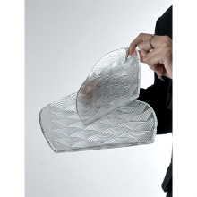 中式餐具轻奢祥云纹玻璃盘水果盘盘子甜品碗会议招待蛋糕碗盘