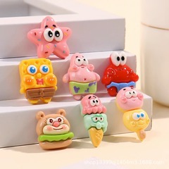 海の赤ちゃんの大星のカニの樹脂の部品の子供のdiyの手作りのヘアピンの髪飾りのおもちゃの置物の収納箱のシール