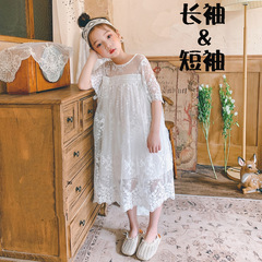 女童連衣裙童裙童裝春夏新款蕾絲棉質兒童裙子韓版 一件代發