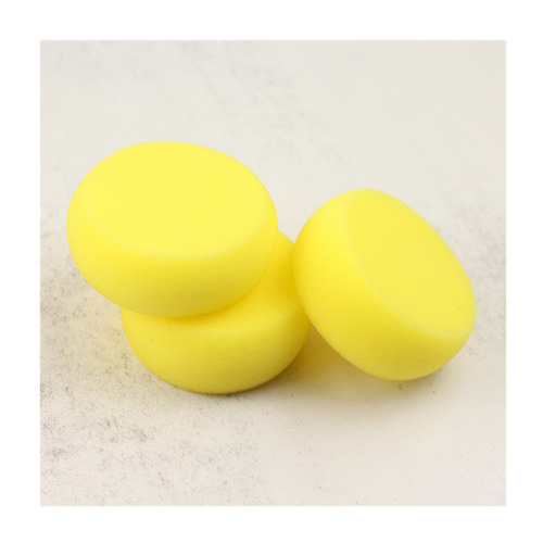 Round waxing sponge car wash polished crystal-coated sponge cleaning sponge high density compressed round waxing small sponge wipe