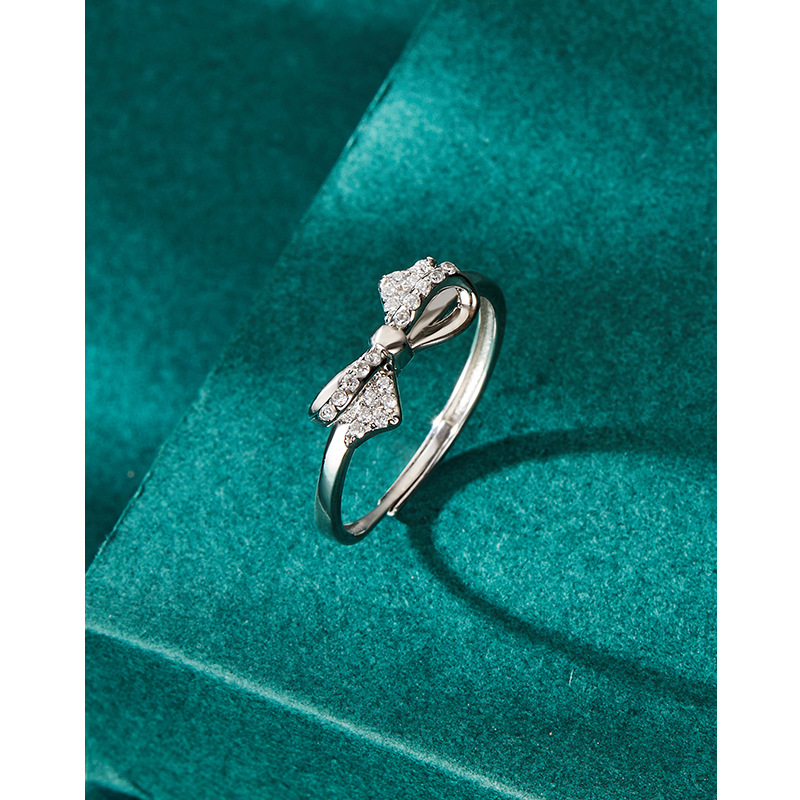 Arco anillo femenino 925 plata esterlina diseño de nicho 2023 nuevo simple abierto anillo de dedo índice luz lujo alto sentido