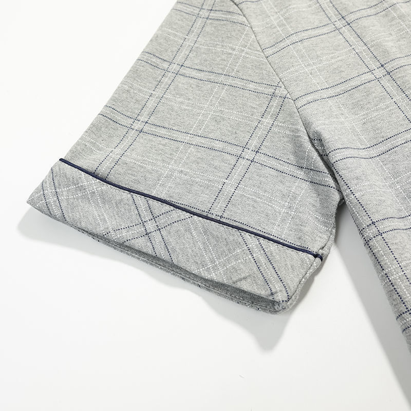 Pijamas de hombre de verano de algodón de manga corta pantalones de verano delgado más tamaño de algodón de los hombres prendas de vestir exteriores