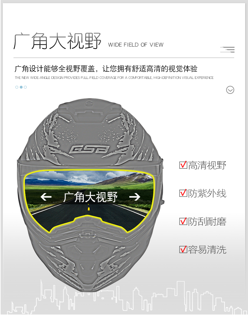 Rally Helmet Motorcycle Dual Lens Summer Full Helmet 3C Certified
