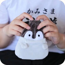 出口日本卡通束口袋毛绒收纳袋抽绳袋首饰袋給食袋弁当袋巾着袋