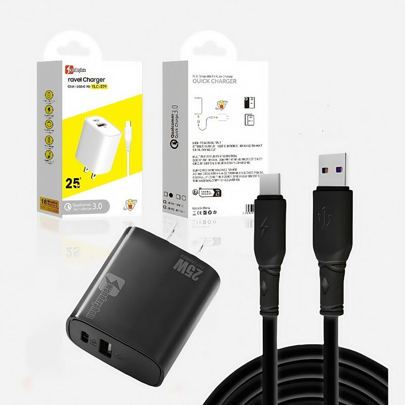 Suitable for Huawei Charger 25W Fast Charging Charging Head Mobile Phone Flash Charging Data Cable Typec 8Pin European and American Regulations