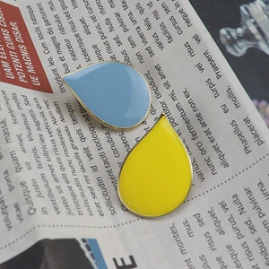 Japanese Designer Yokawa's Enamel Glaze Drops Marking Brooch Corsage