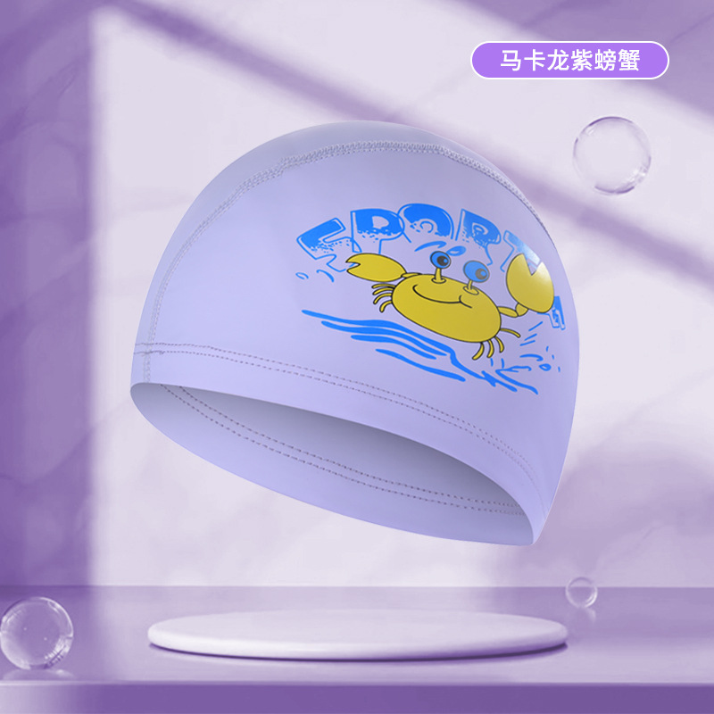 Gorro de natación para niños de dibujos animados lindo de estilo explosivo, protección auditiva impermeable cómoda, equipo de natación sin cabeza, gorro de natación profesional al por mayor