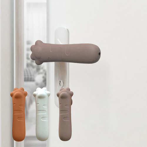 Manufacturer supplies children's silicone door handle protective cover, window anti-theft door anti-collision pad, cat claw door handle gloves