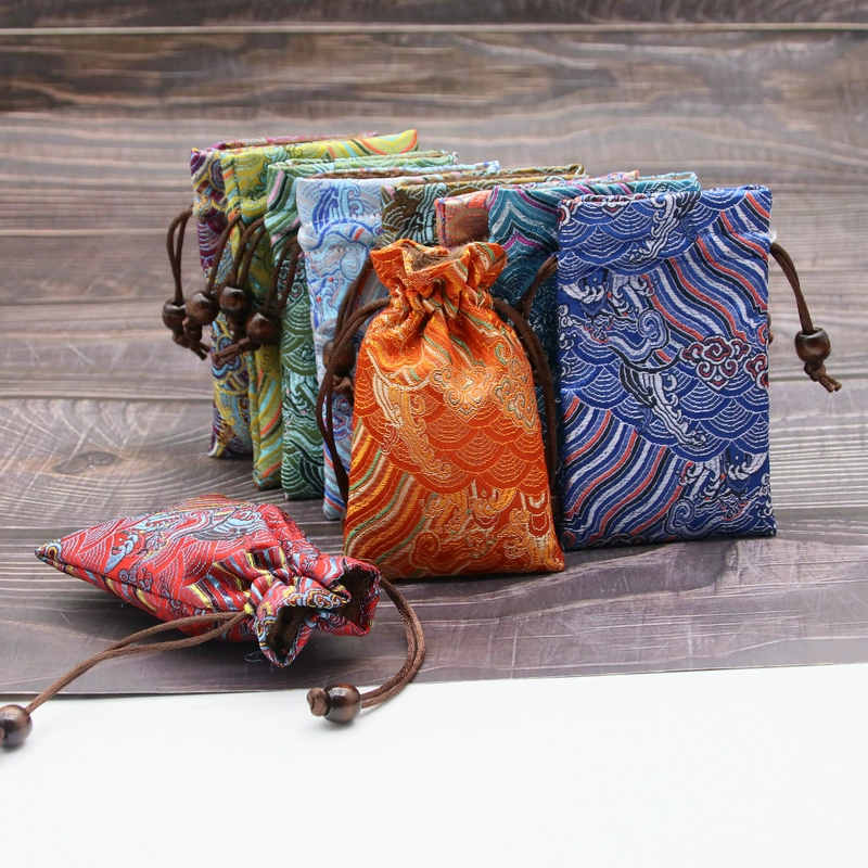 Оптовая Продажа с фабрики Высококачественная сумка из парчи маленькая сумка для упаковки ювелирных изделий сумка на флисовой подкладке утолщенная ткань для хранения подарочная сумка Wenwan сумка