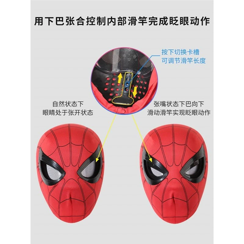 Funny hat, electric movable mask, toy, Spiderman