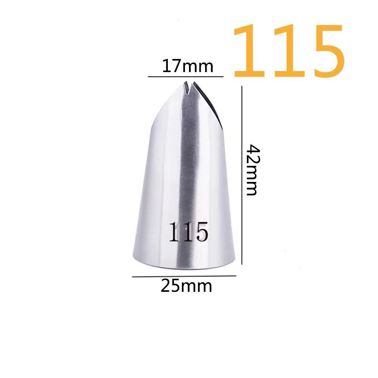 Cake Decorating Piping Nozzles Set, 304 Stainless Steel, Medium Rose Tips (Multiple Patterns)