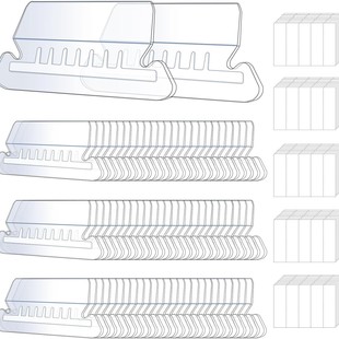 50 Pack Hanging Folder Label Plastic Hanging Folder Label with Paper Insert Transparent Folder