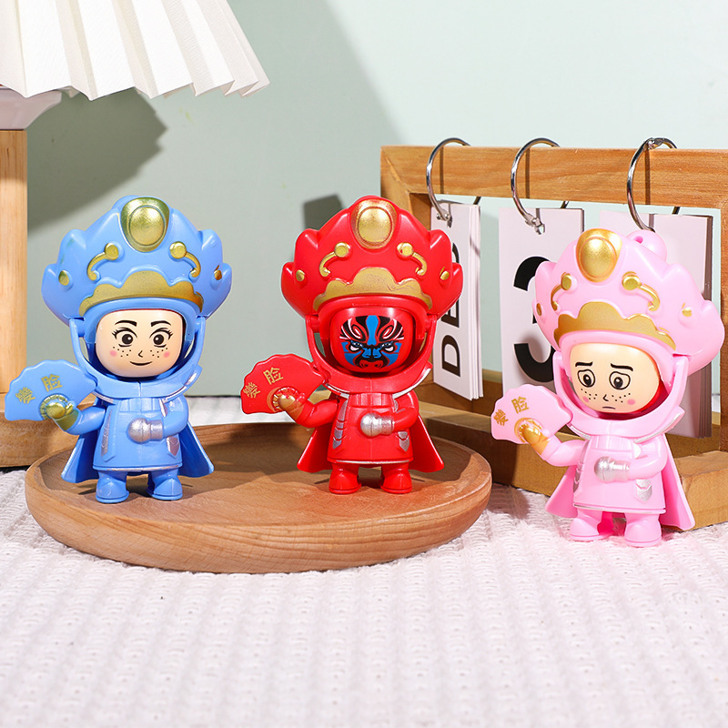 国潮川劇のパンダは顔を変えます。中国風の顔譜の子供のぬいぐるみは記念品のおもちゃをプレゼントします。|undefined