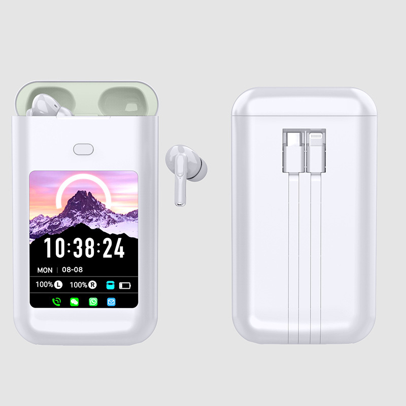 クロスボーダー新 SE-two モバイル電源カラースクリーンタッチインイヤースクリーンノイズリダクション透明 Bluetooth ヘッドセット|undefined