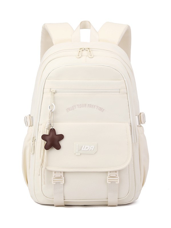 Mochila de escolares fresca y simple, mochila de hombro de alta capacidad, mochila de ocio para mujeres.