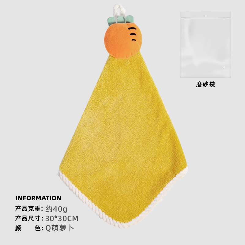 Coral polar toalla de mano creativa colgando toalla de mano Linda toalla absorbente toalla de mano engrosada toalla de mano del hogar al por mayor