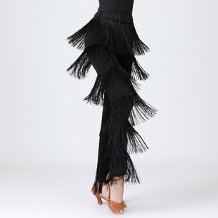 Latin Dance Pants, Tassel Dance Pants, Dense Tassel Pants, Bullfighting Dance Pants, Dance Pants, Latin Dance Bottoms