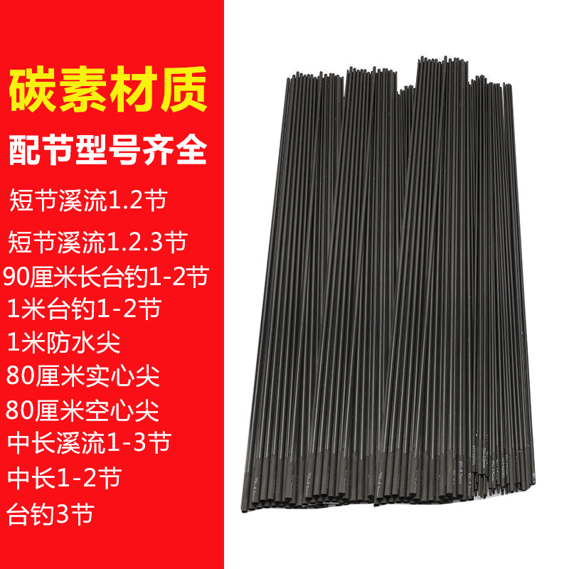 Hitam / Joran Stream 1-2 bagian 48cm (model 2.6-4.1)