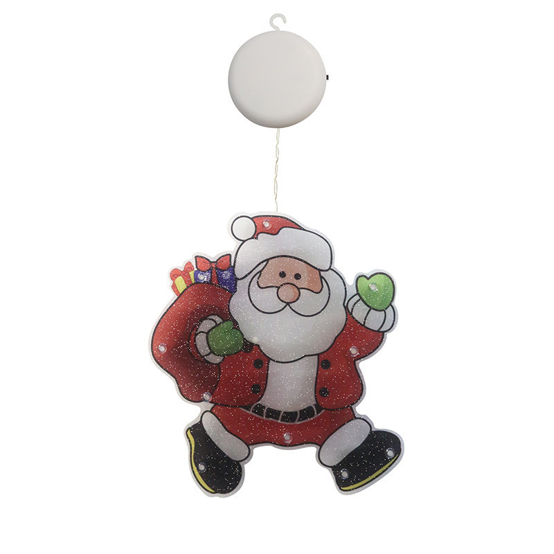 スポットledクリスマス吸盤灯雪だるま老人造形祝日雰囲気小彩灯ショーウインドー装飾灯クリスマス灯|undefined