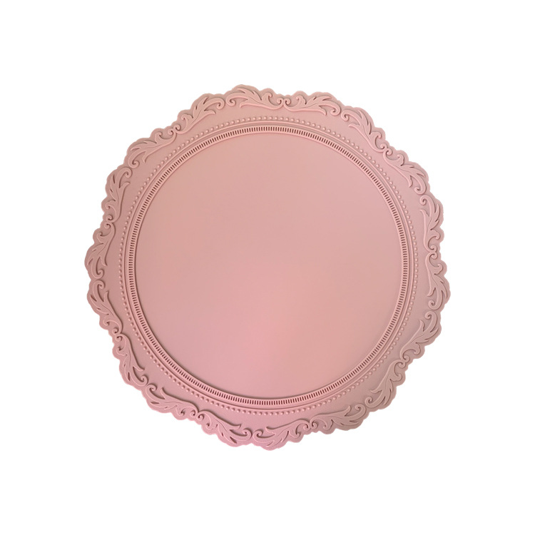 Estera de aislamiento resistente a altas temperaturas de silicona anti-escaldado estera de mesa hogar engrosada estera taza estera Tazón estera patrón en relieve mantel individual