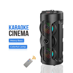 Zqs4243 Cross-Border Private Model Dual Speakers Bluetooth Speakers Portable Outdoor Remote Control Singing Subwoofer Audio