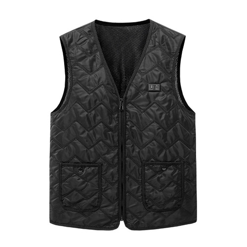 Cross-border intelligent winter bestseller V-neck unisex heating vest with USB charging cold-resistant outdoor warming jacket