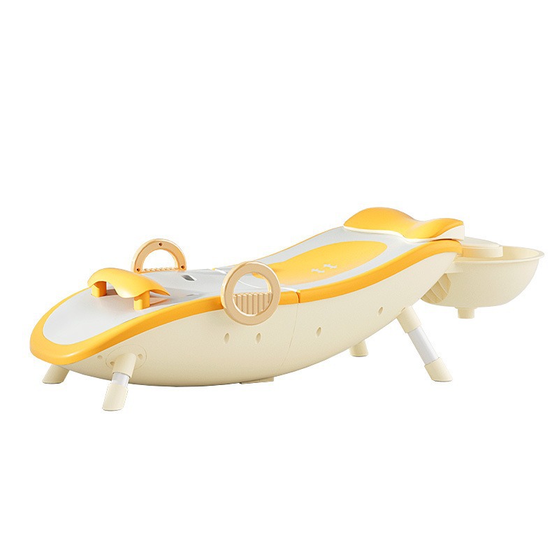 Silla infantil de dibujos animados, cama de baño de bebés, silla de champú de bebés, silla de baño plegable para niños pequeños, artefacto mágico