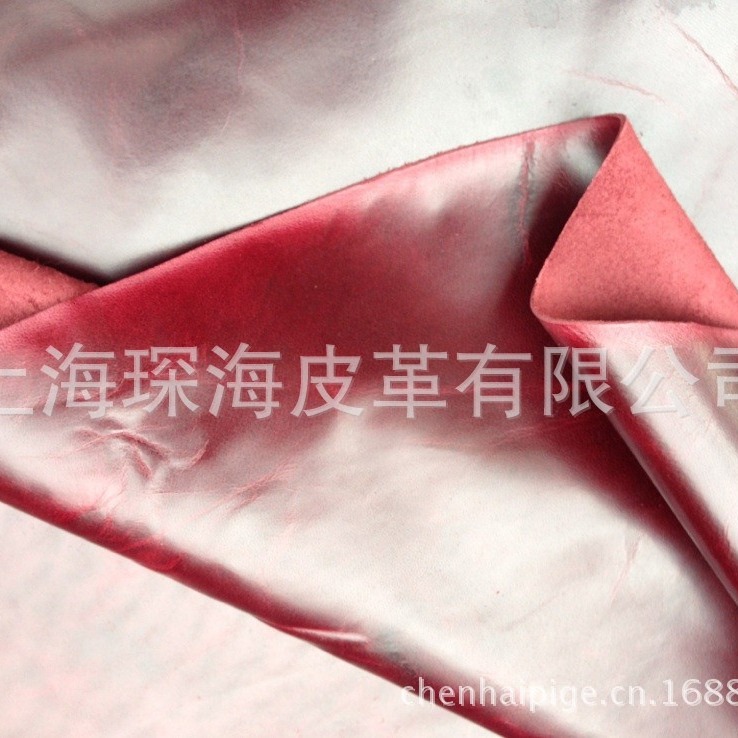整张牛皮 变色油皮 油蜡皮 皮革 牛皮 变色油皮 酒红色 沙发皮