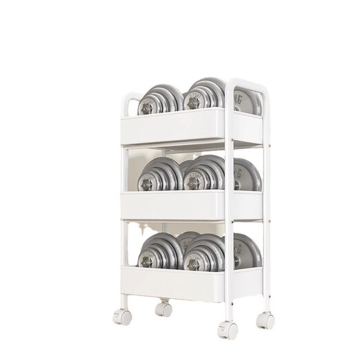 Storage trolley storage rack kitchen household multi-layer mobile trolley multi-functional fruit snack trolley durable large space