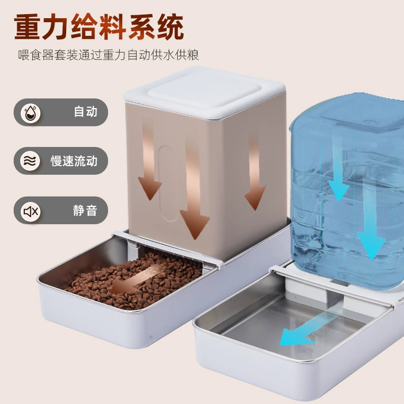 Новый набор для кормления питья для домашних животных Независимая двойная чаша новая модернизация сплит-сборка Amazon трансграничные продажи