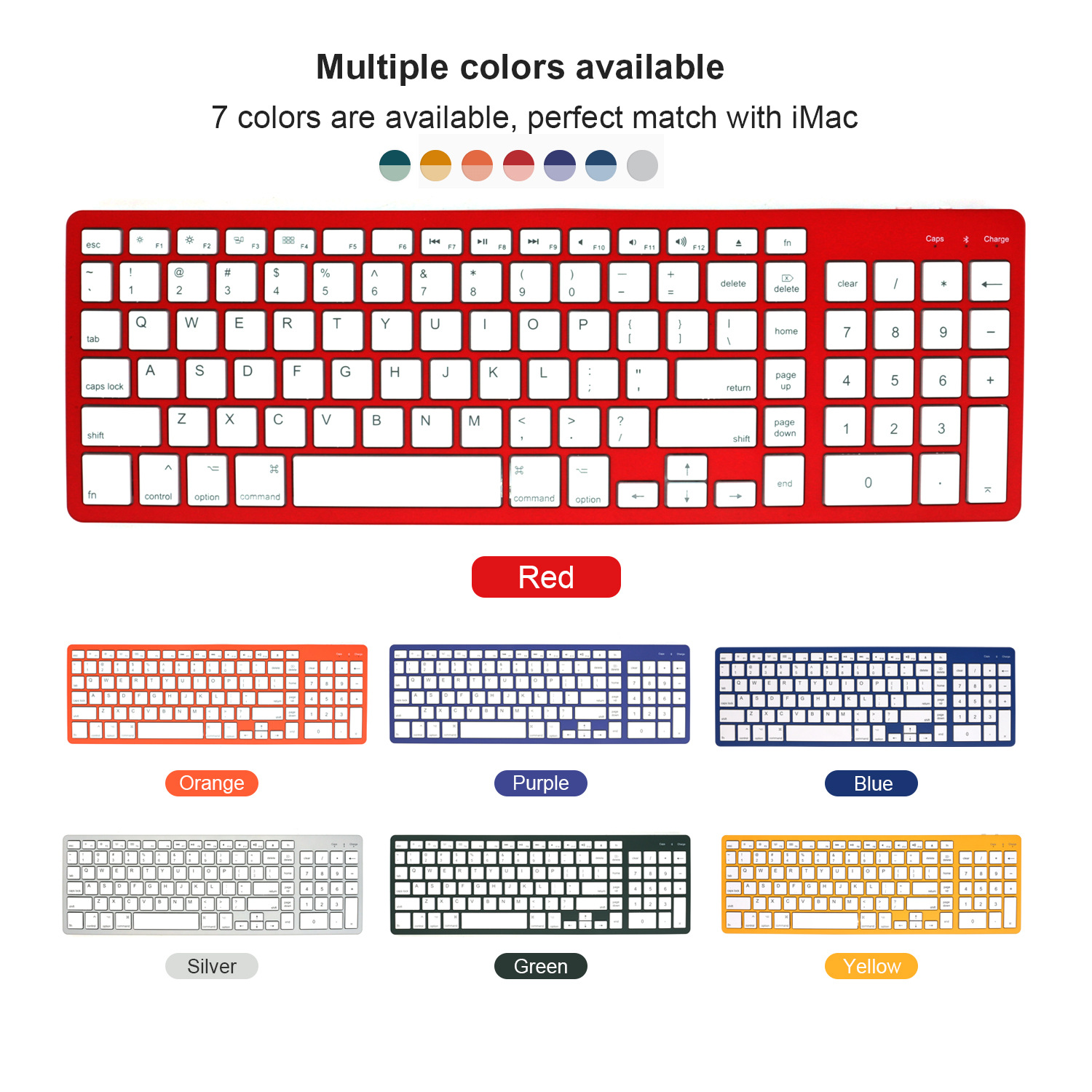 OS teclado del sistema para Macbook Air iMac fruta plana MAC teclado Bluetooth teclado inalámbrico