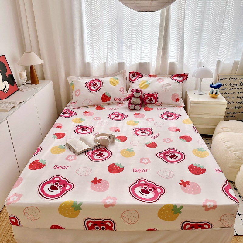 Protector de colchón ajustable con estampado cepillado, suave al tacto, antideslizante, para cama individual/doble, de Disney.