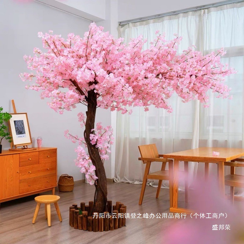 Árbol decorativo de flores (cerezo o durazno) - Árbol de primavera y árbol de deseos, ideal para decoración de hoteles, estudios de transmisión en vivo, salas, centros comerciales y salones de belleza
