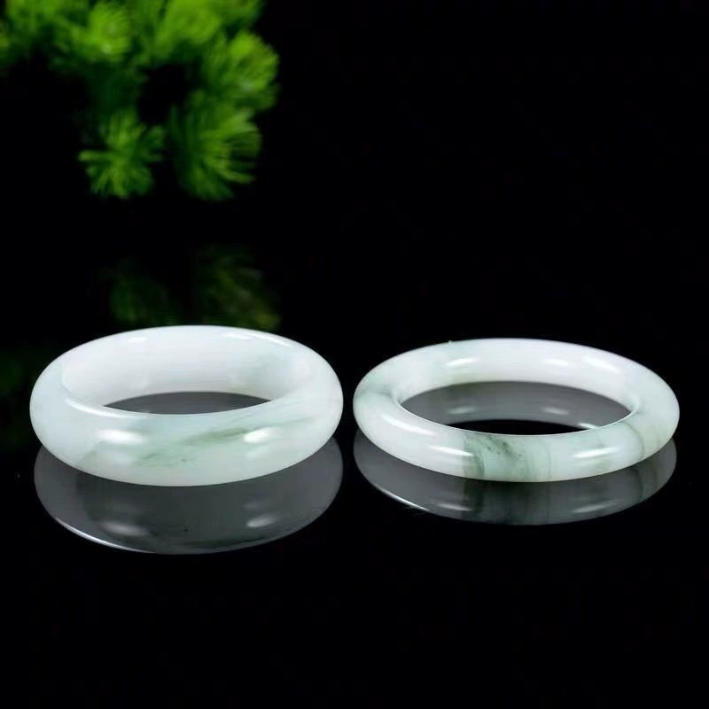 Organic emerald bracelet jade