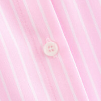 Women's Casual Loose Fit Stripe Shirt With Pocket, Long Sleeve Polo Collar Blouse, Comfortable Breathable Tops For Spring Summer_ecoleips.com