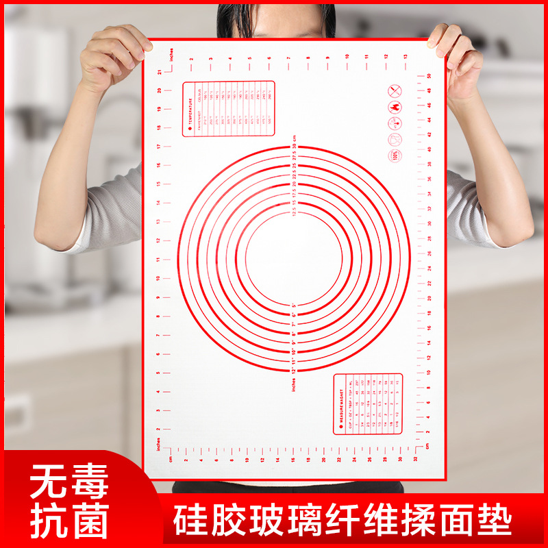 Tapete de silicona platino de grado alimenticio para hornear, resistente a altas temperaturas, tapete de silicona para amasar, antideslizante, antiadherente y tapete para enrollar para postres