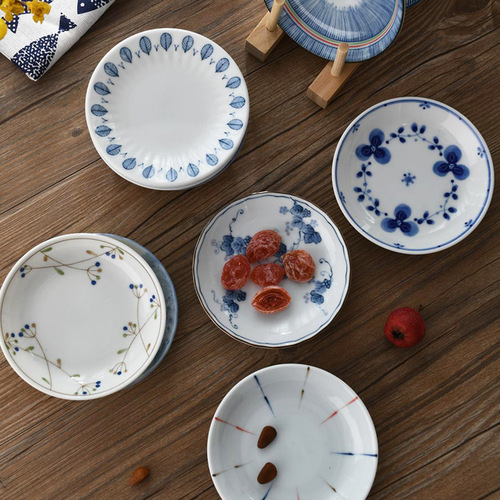 Washiba Kiyoku Bone Plate Japan Small Salad Plate Ceramic Small Fruit Plate Japanese Small Dishes Small Snack Plate Snack Plate