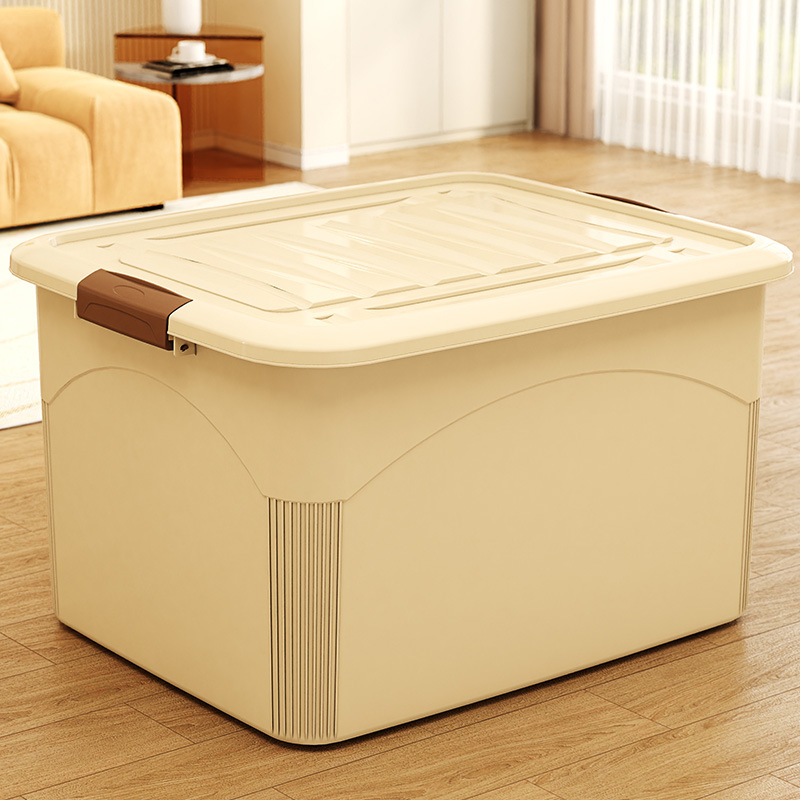 Cream Style Super Large Capacity Storage Box Household Clothes Tidery Box Plastic Wheeler Sundries Toy Book Storage Box