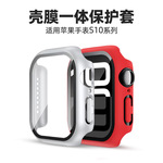 适用于AppleWatch苹果手表S11/10钢化膜保护壳S9/8壳膜一体手表壳