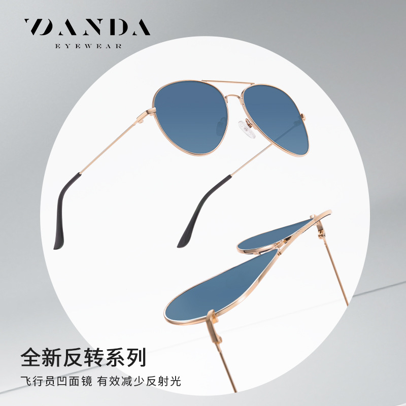 Nuevas gafas de sol cóncavas S3025 con revestimiento de película verde en el interior, gafas de sol reflectantes antideslumbrantes para conducir, venta al por mayor